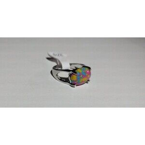 Silvertone Beautiful Colorful Statement Ring